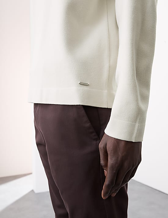 Relaxed  Milano Knit Crew Neck Jumper