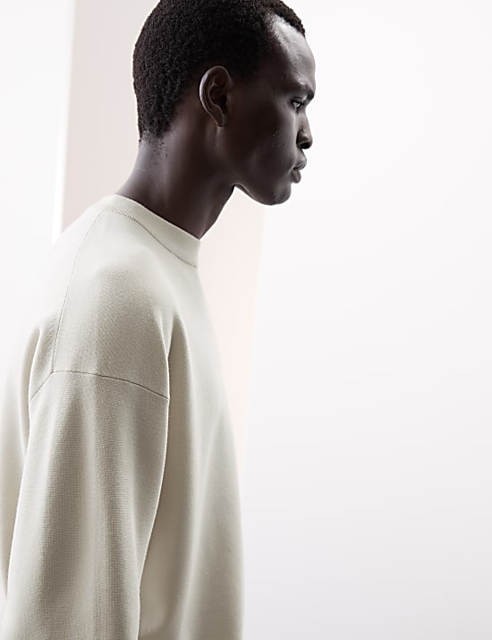 Relaxed  Milano Knit Crew Neck Jumper