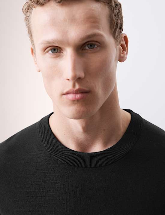 Crew Neck Knitted T-Shirt