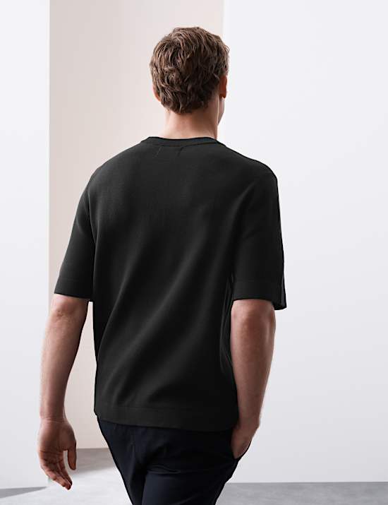 Crew Neck Knitted T-Shirt