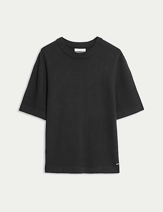 Crew Neck Knitted T-Shirt