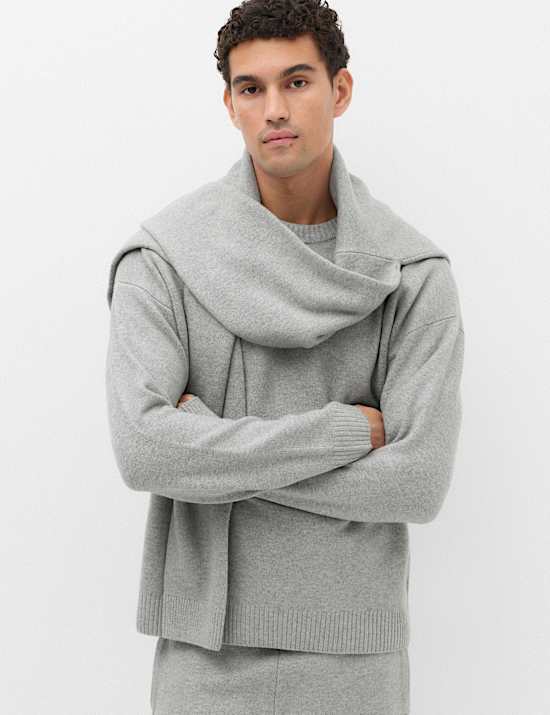 Relaxed Crew Neck Knitted Jumper