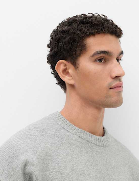 Relaxed Crew Neck Knitted Jumper
