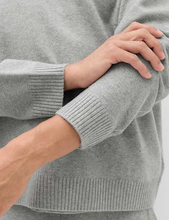Relaxed Crew Neck Knitted Jumper
