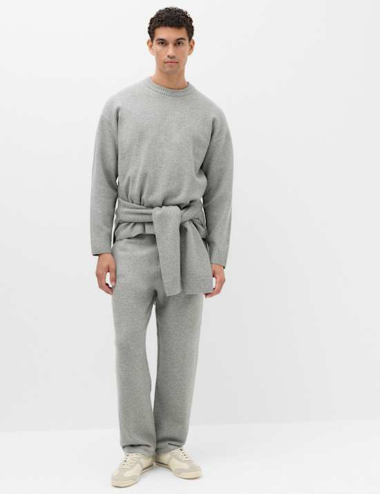 Relaxed Crew Neck Knitted Jumper