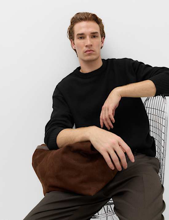 Relaxed Crew Neck Knitted Jumper