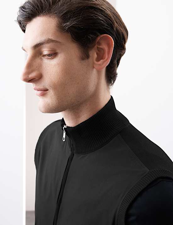 Performance Milano-Knit Funnel Neck Gilet