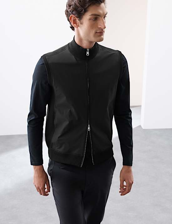 Performance Milano-Knit Funnel Neck Gilet