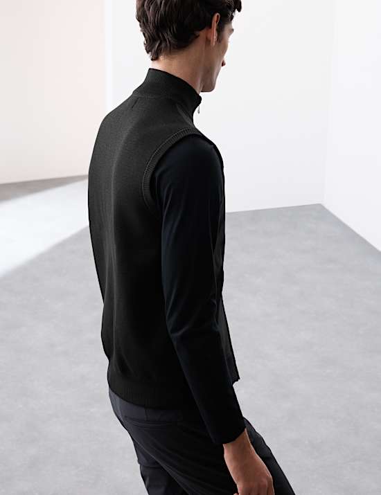 Performance Milano-Knit Funnel Neck Gilet