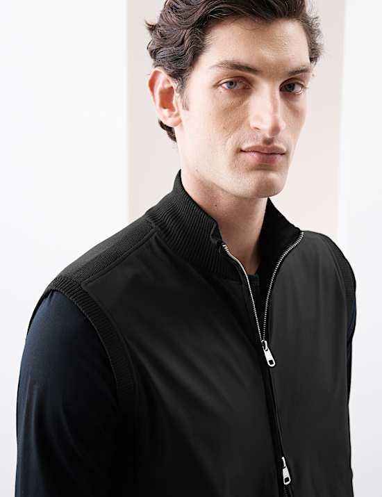Performance Milano-Knit Funnel Neck Gilet