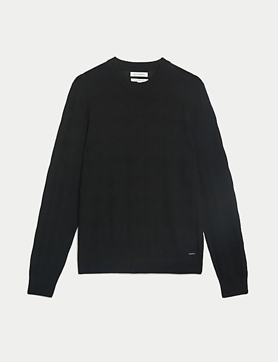 Mercerised Cotton Textured Knitted Jumper