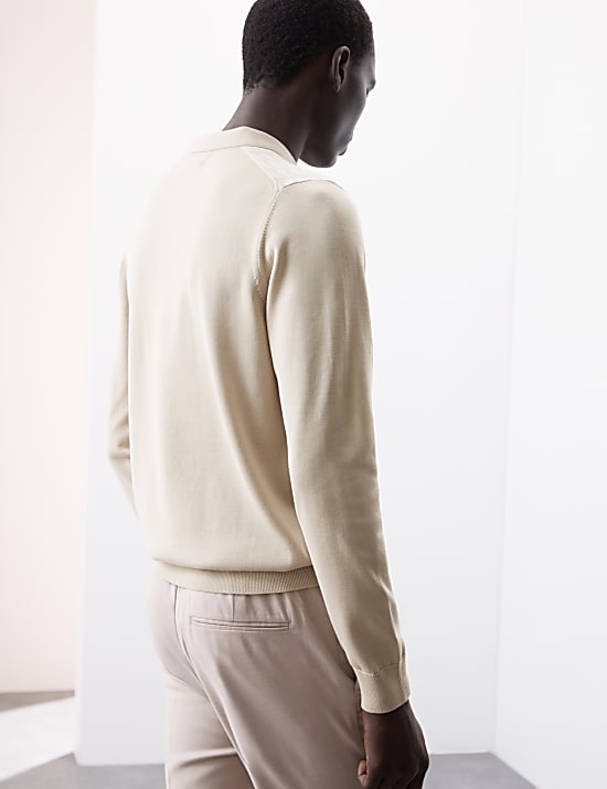 Polo de punto geom&eacute;trico de algod&oacute;n mercerizado