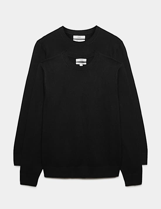 2 Pack Air Yarn Crew Neck Jumpers