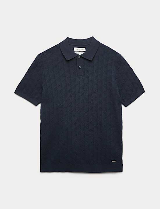 Mercerised Cotton Knitted Polo Shirt