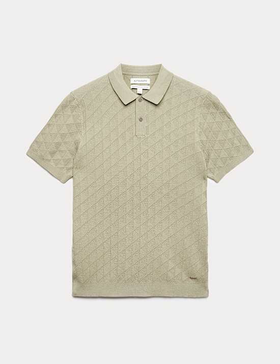 Mercerised Cotton Knitted Polo Shirt