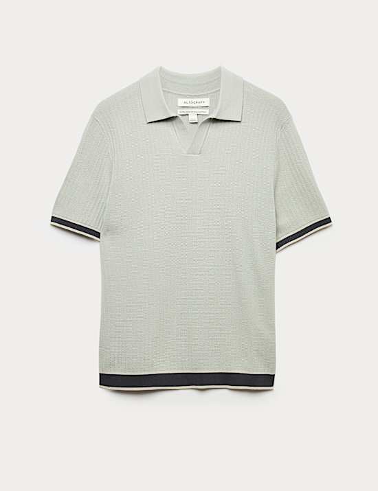 Pure Cotton Knitted Polo Shirt