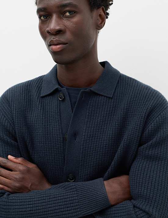 Air Yarn Button Through Cardigan