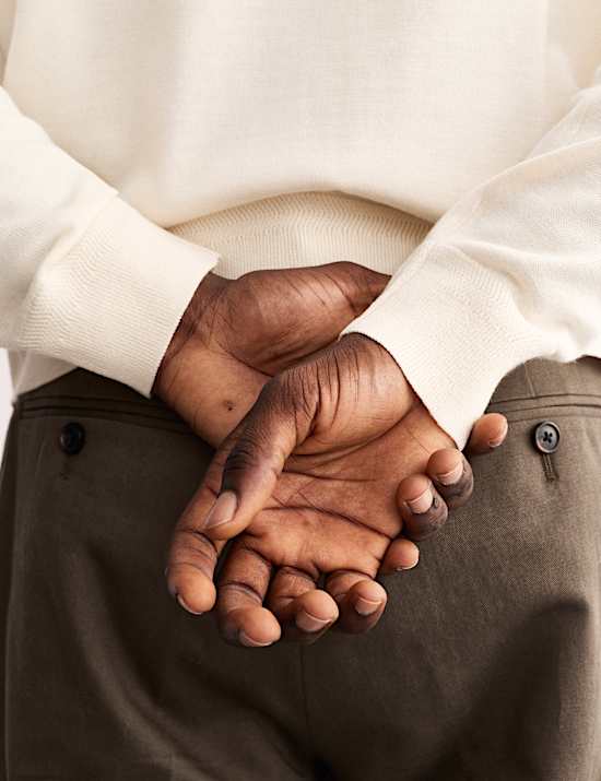 Polo en maille de laine mérinos et soie