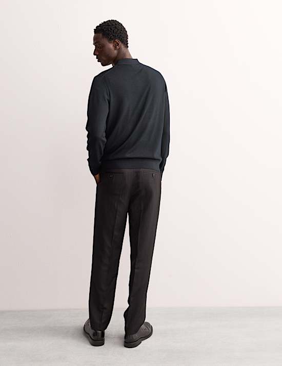 Merino Wool Rich with Silk Knitted Polo Shirt