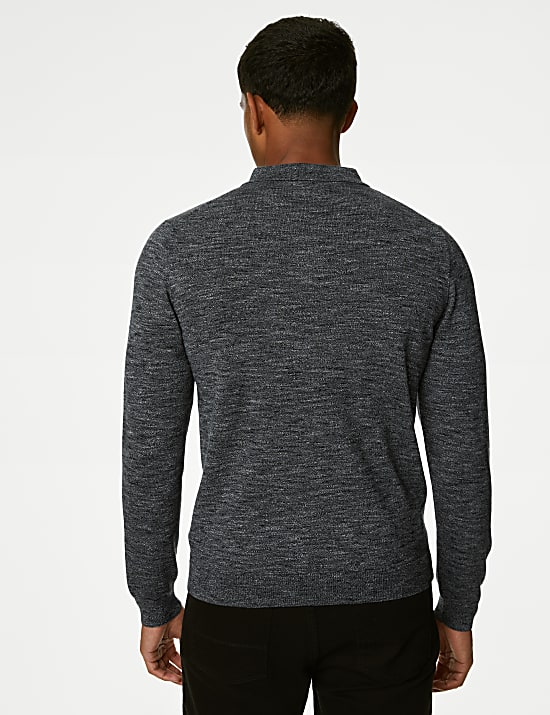 Kemeja Polo Rajut Bahan Katun Beristleting