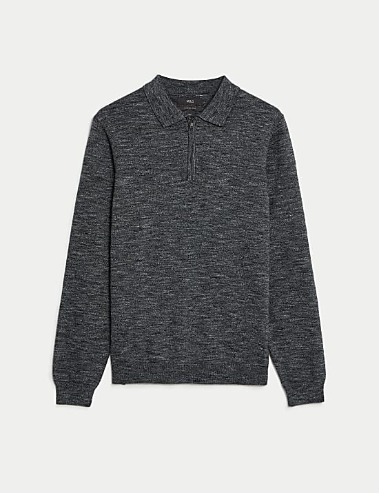 Kemeja Polo Rajut Bahan Katun Beristleting