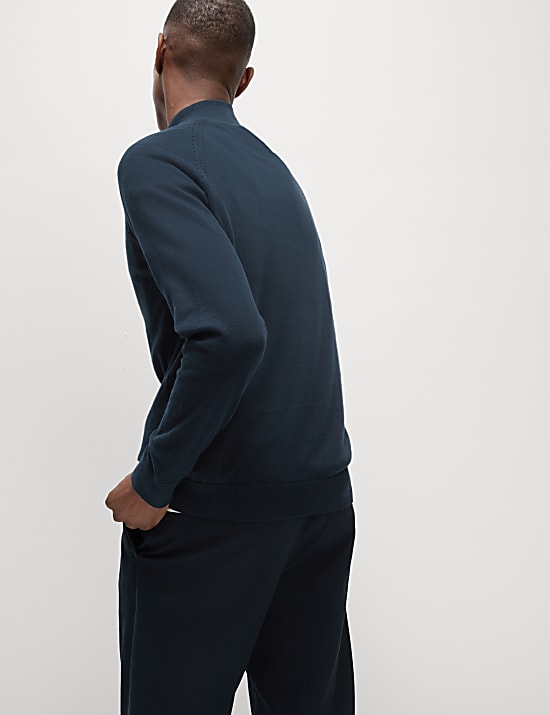 Cotton Rich Half Zip Jumper