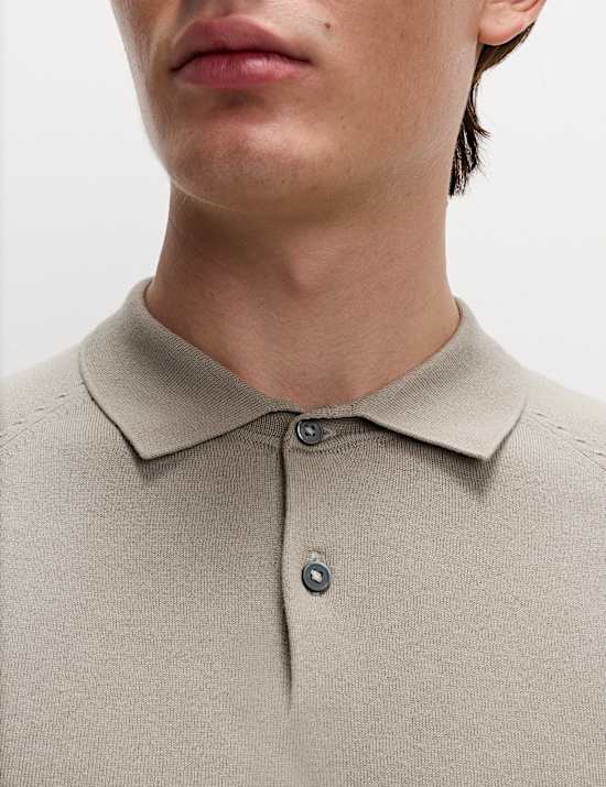 Cotton Rich Knitted Polo Shirt