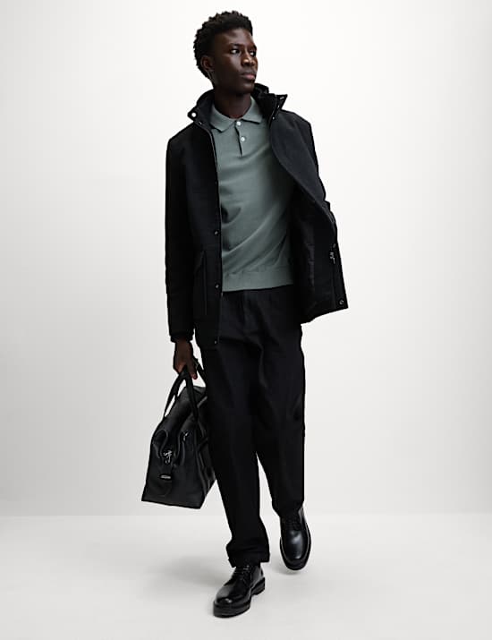 Katoenrijk, gebreid poloshirt