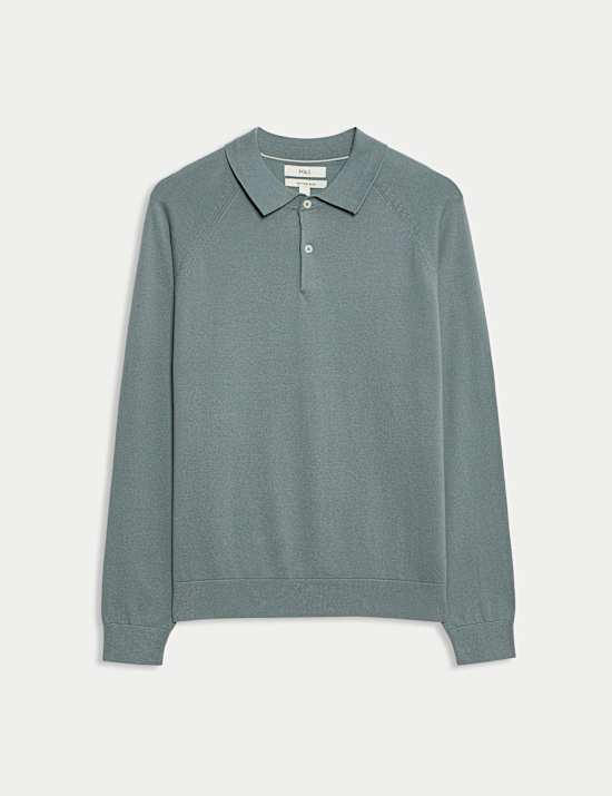 Katoenrijk, gebreid poloshirt