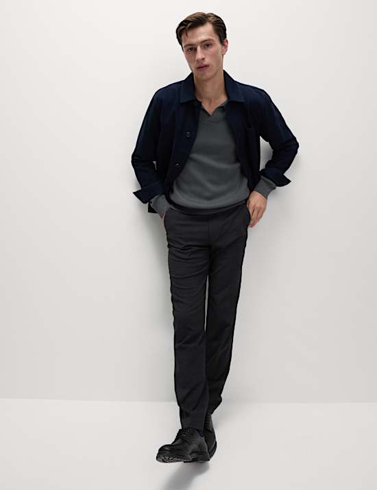 Cotton Modal Blend Knitted Polo Shirt