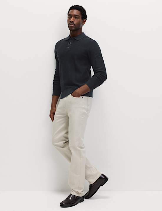 Cotton Modal Textured Polo Shirt