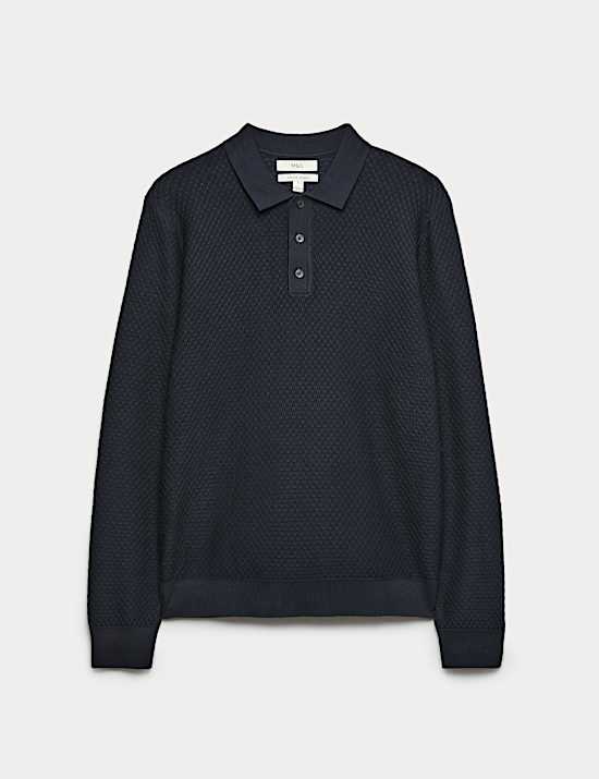 Cotton Modal Textured Polo Shirt
