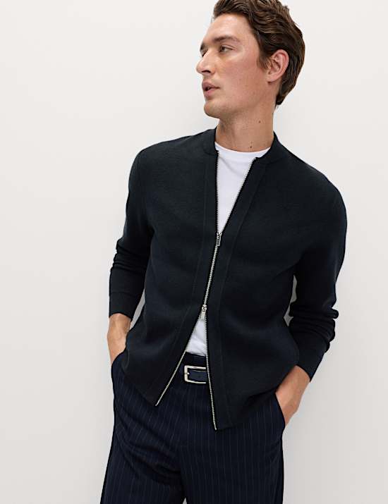 Blouson d'aviateur en maille légère