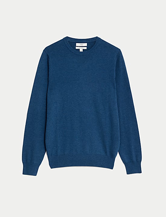 Pure Cotton Crew Neck Jumper