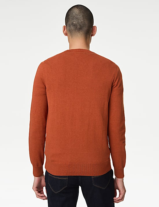 Pure Cotton Crew Neck Jumper