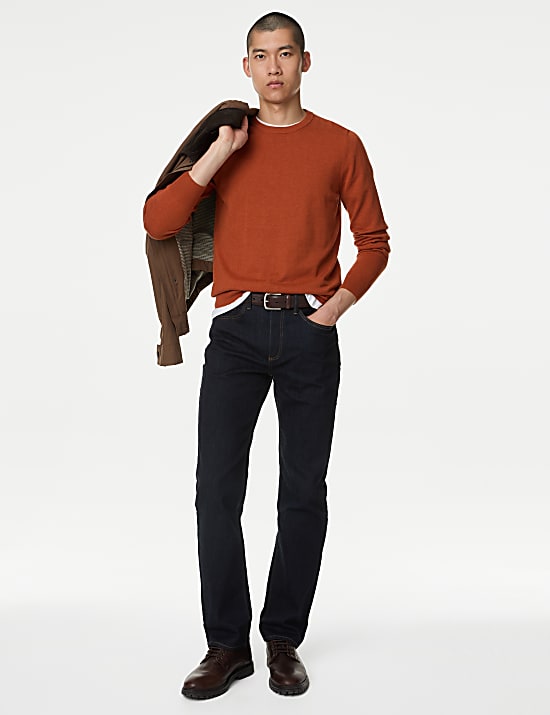 Pure Cotton Crew Neck Jumper