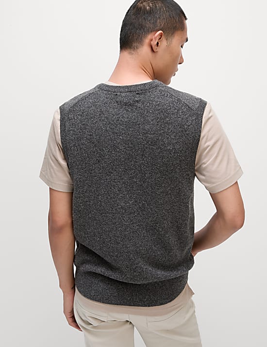 Pure Extra Fine Lambswool Sleeveless Jumper