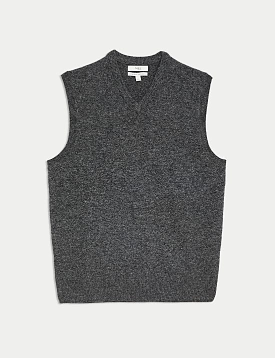 Pure Extra Fine Lambswool Sleeveless Jumper