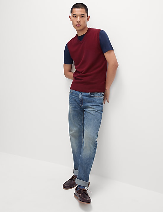 Pull sans manches 100 % laine d'agneau extra-fine