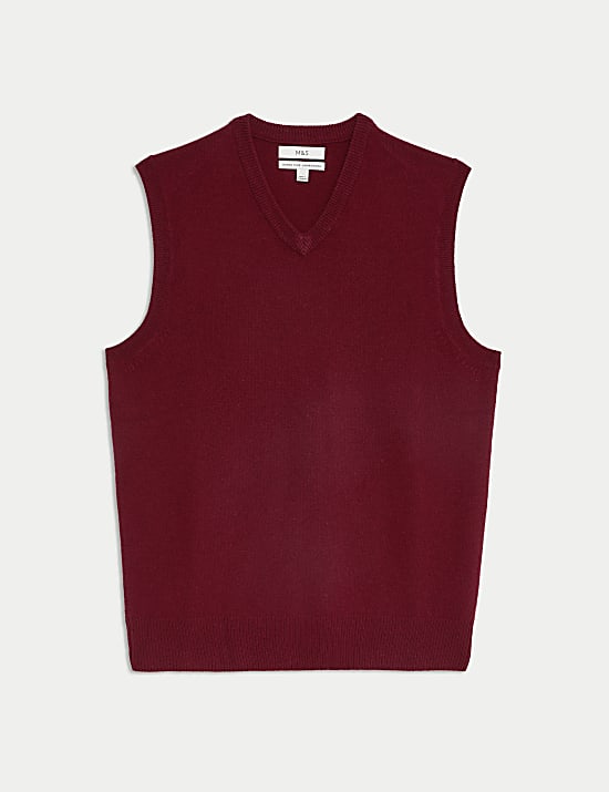 Pull sans manches 100 % laine d'agneau extra-fine