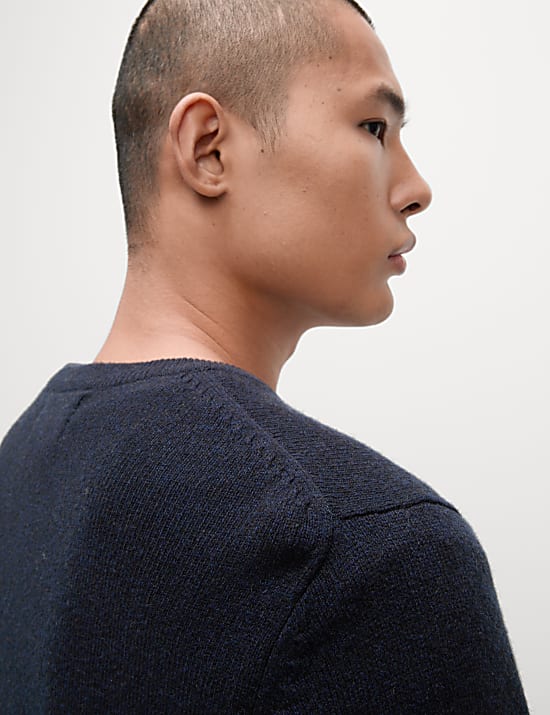 Pull en laine d'agneau extra-fine à encolure ronde