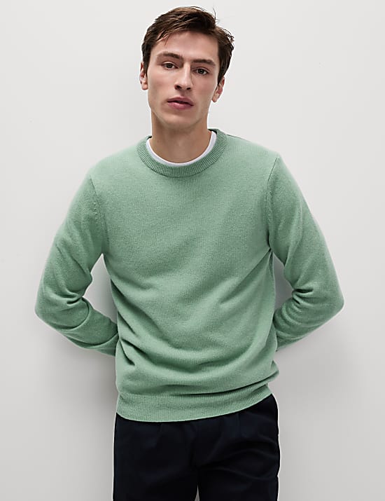 Sweter z okrągłym dekoltem ze 100% wełny owczej Extra Fine