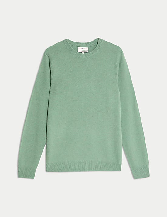 Sweter z okrągłym dekoltem ze 100% wełny owczej Extra Fine