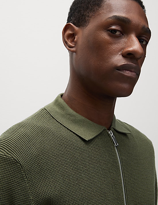 Cotton Rich Knitted Polo Shirt