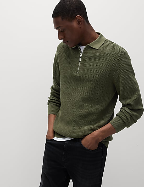 Cotton Rich Knitted Polo Shirt