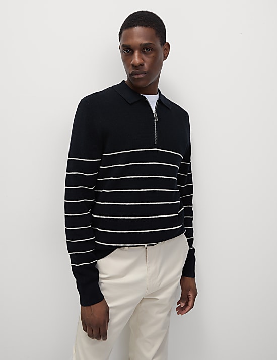 Cotton Modal Blend Knitted Polo Shirt