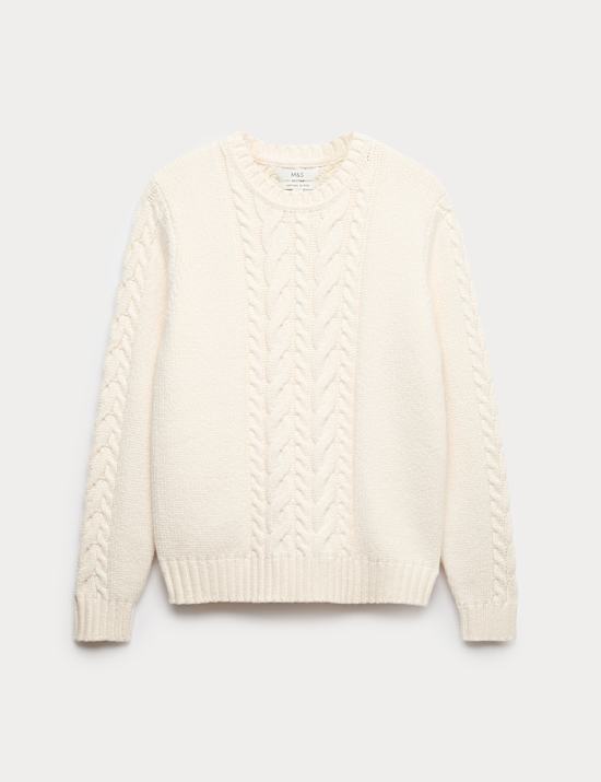 Pletený svetr ke krku ze směsi bavlny