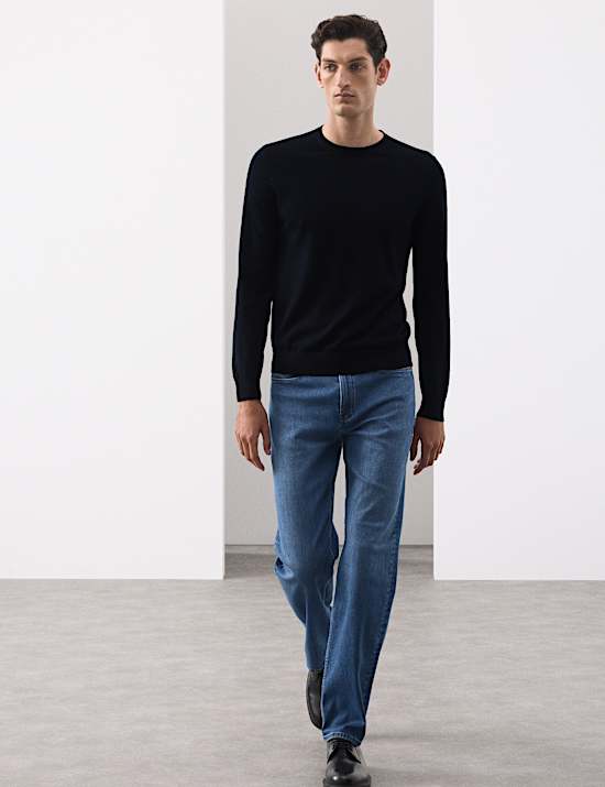 Pure Extra Fine Merino Wool Crew Neck Jumper