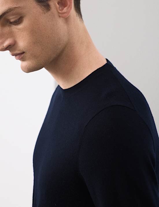 Pure Extra Fine Merino Wool Crew Neck Jumper