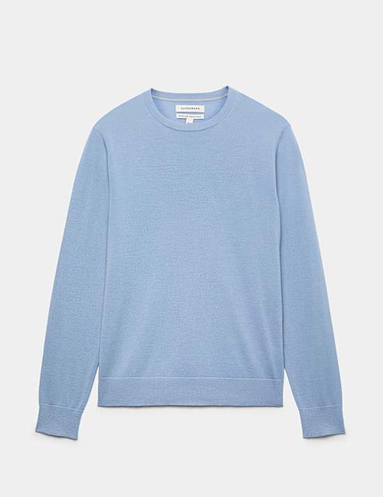 Pure Extra Fine Merino Wool Crew Neck Jumper